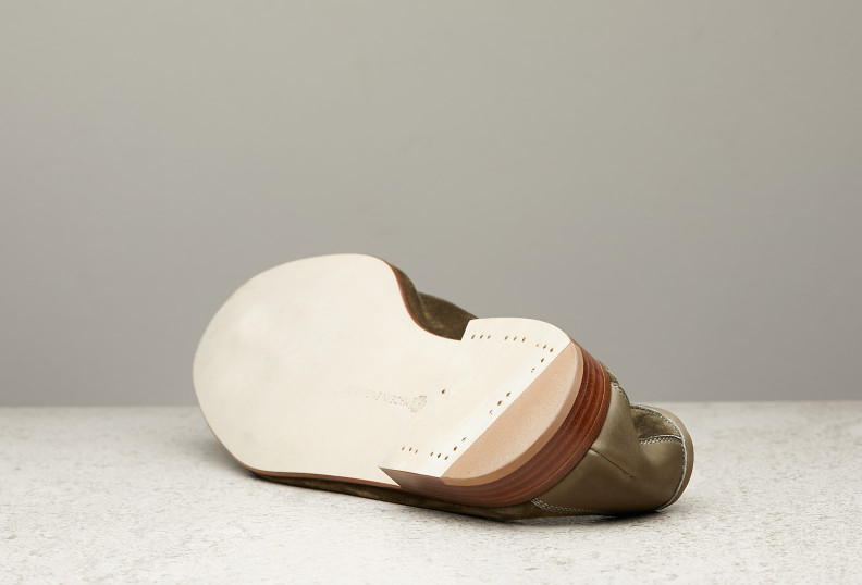 Edward Green Polperro 389 Last — Army Green Baby Calf Suede With Leather Soles