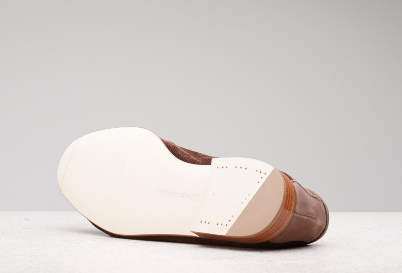 Edward Green Polperro 389 Last — Brown Pepper Baby Calf Suede With With Flexible Leather Soles