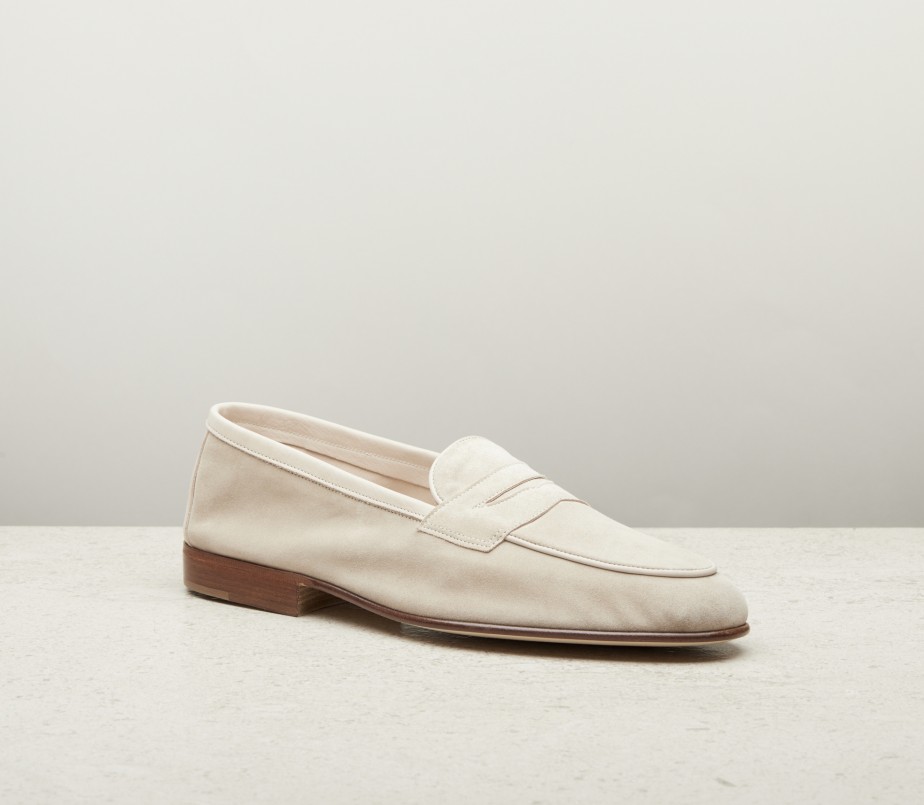 edward green Polperro 389 Last — calico baby calf suede with leather soles