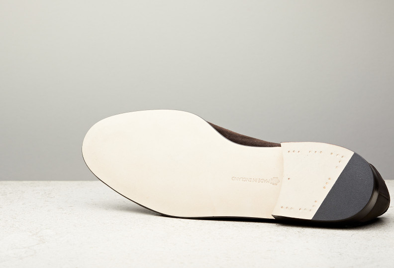 Edward Green Polperro 389 Last — Espresso Baby Calf Suede
