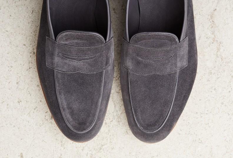 Edward Green Polperro 389 Last — Monastic Grey Baby Calf Suede