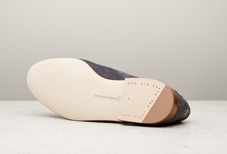 Edward Green Polperro 389 Last — Monastic Grey Baby Calf Suede