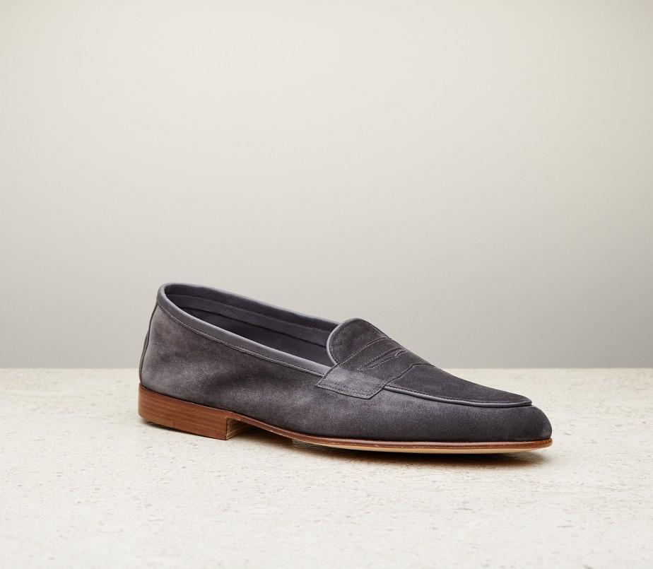 edward green Polperro 389 Last — monastic grey baby calf suede