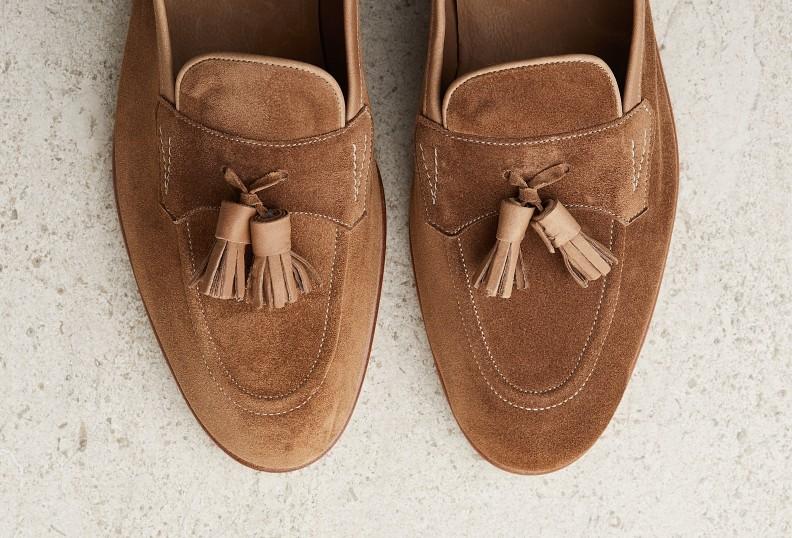 Edward Green Portland 389 Last — Camel Baby Calf Suede With Leather Soles