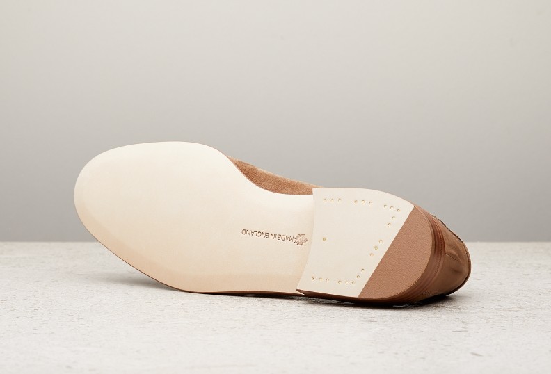 Edward Green Portland 389 Last — Camel Baby Calf Suede With Leather Soles