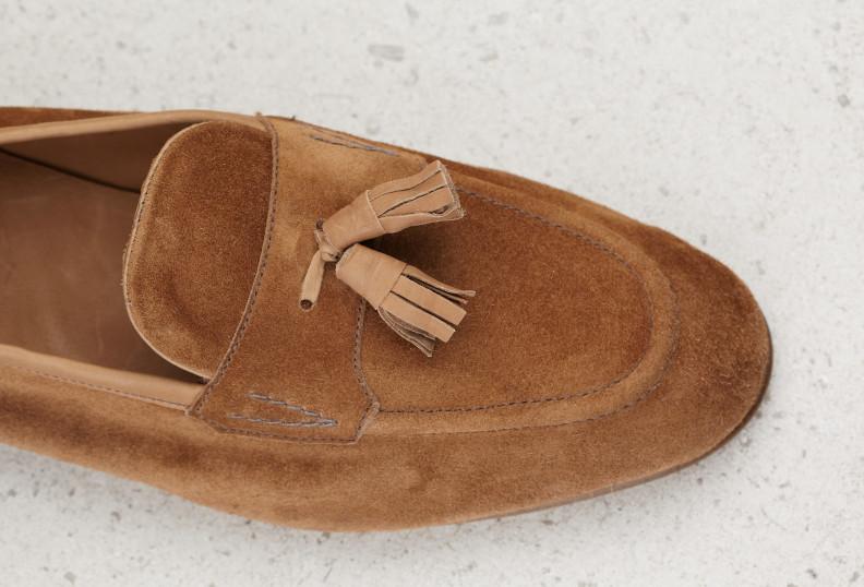 Edward Green Portland 389 Last — Mace Baby Calf Suede With Flexible Leather Soles