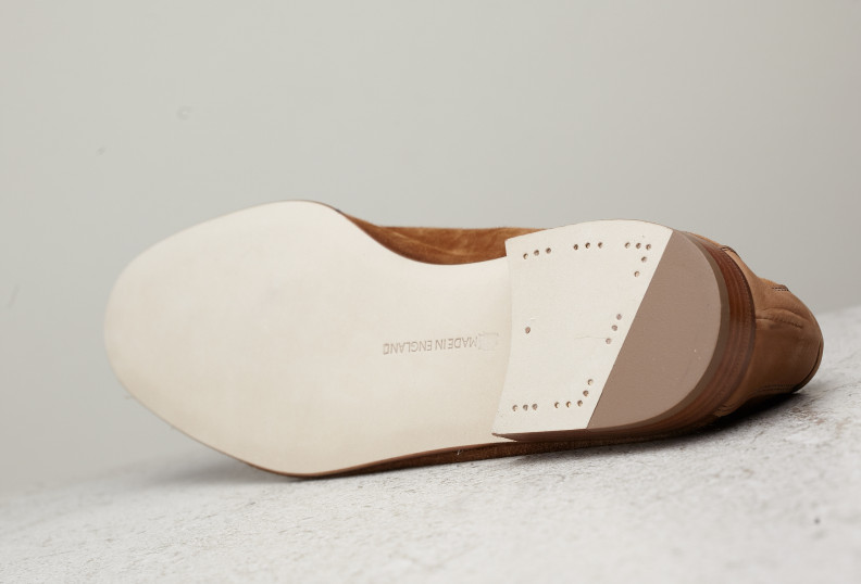 Edward Green Portland 389 Last — Mace Baby Calf Suede With Flexible Leather Soles