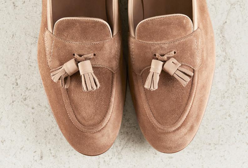 Edward Green Portland 389 Last — Mole Baby Calf Suede With Leather Soles