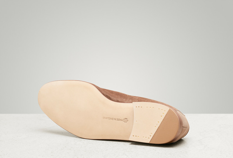 Edward Green Portland 389 Last — Mole Baby Calf Suede With Leather Soles