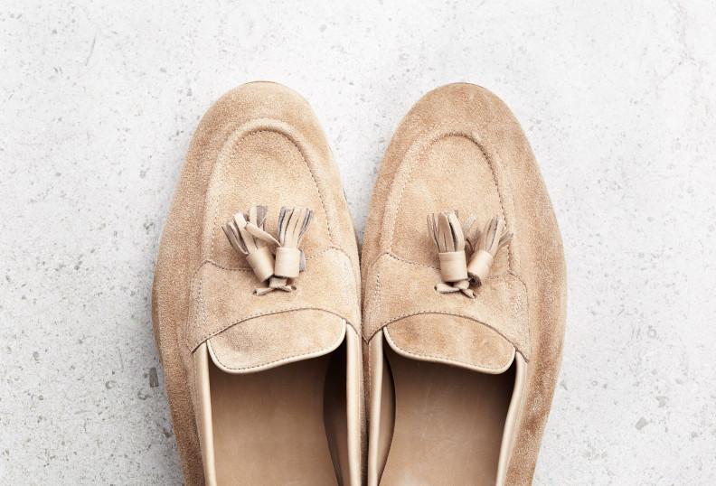 Edward Green Portland 389 Last — Sand Baby Calf Suede With Leather Soles