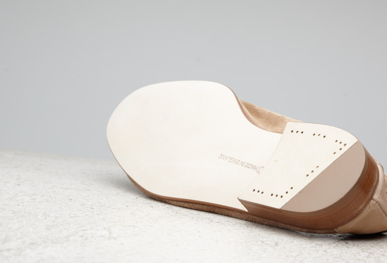 Edward Green Portland 389 Last — Sand Baby Calf Suede With Leather Soles