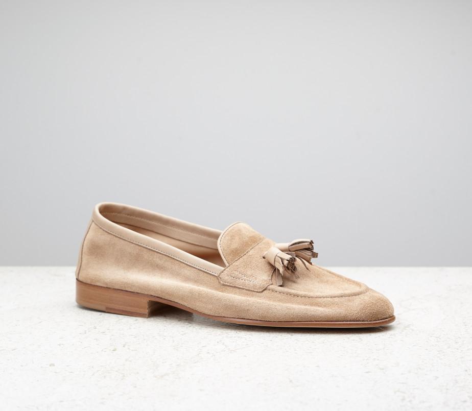 edward green Portland 389 last — sand baby calf suede with leather soles edward green Portland 389 last — sand baby calf suede with leather soles