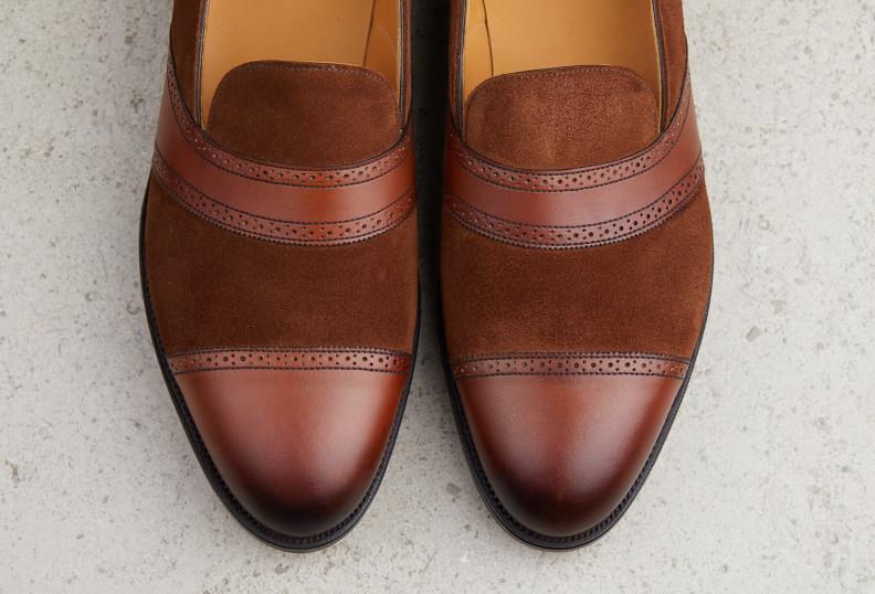 Edward Green Rochester 184 Last — Chestnut Antique & Snuff Suede With Leather Soles