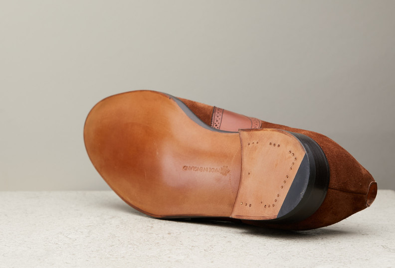 Edward Green Rochester 184 Last — Chestnut Antique & Snuff Suede With Leather Soles