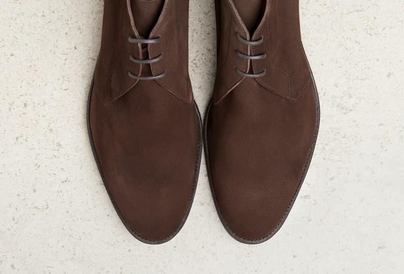 Edward Green Shanklin 202 Last — Espresso Suede With Slim Rubber Soles
