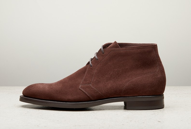 Edward Green Shanklin 202 Last — Mink Suede With Double Rubber Soles