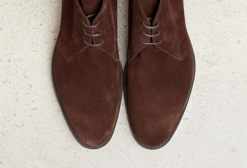 Edward Green Shanklin 202 Last — Mink Suede With Double Rubber Soles