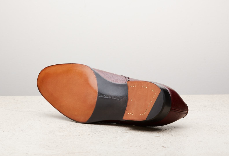 Edward Green Shoreditch 82 Last — Burgundy London Grain With Leather Soles