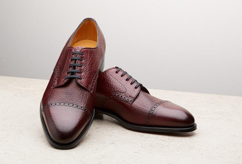 Edward Green Shoreditch 82 Last — Burgundy London Grain With Leather Soles