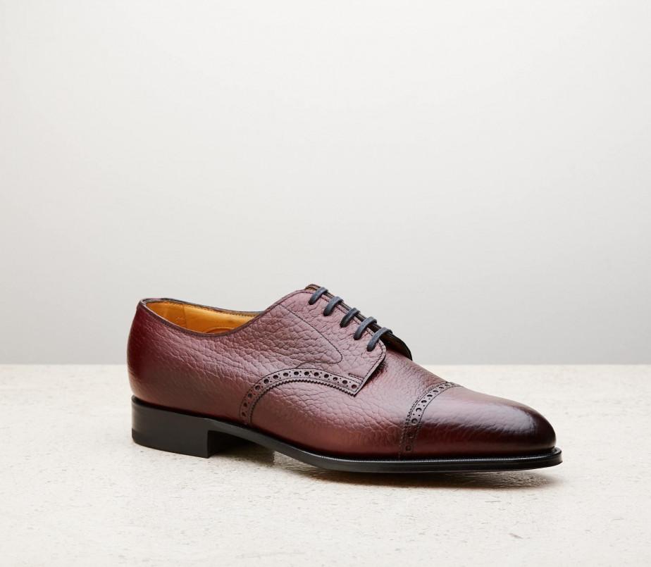edward green Shoreditch 82 Last — Burgundy London Grain with leather soles