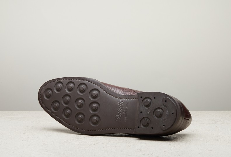 Edward Green Zlin 202 Last — Dark Brown London Grain With Dainite Rubber Soles