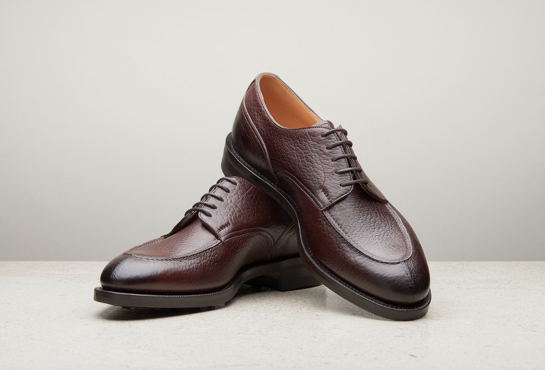 Edward Green Zlin 202 Last — Dark Brown London Grain With Dainite Rubber Soles