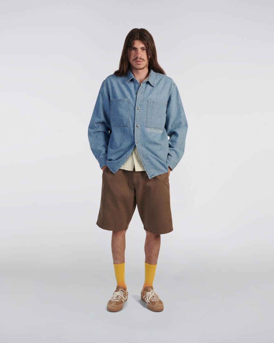 EDWIN Big-DNM Shirt LS heavy bleach wash