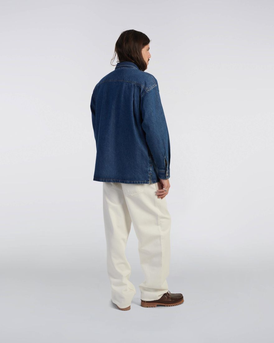 EDWIN Big Pocket Overshirt Mid Stone Wash