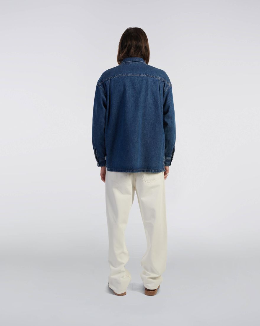 EDWIN Big Pocket Overshirt Mid Stone Wash