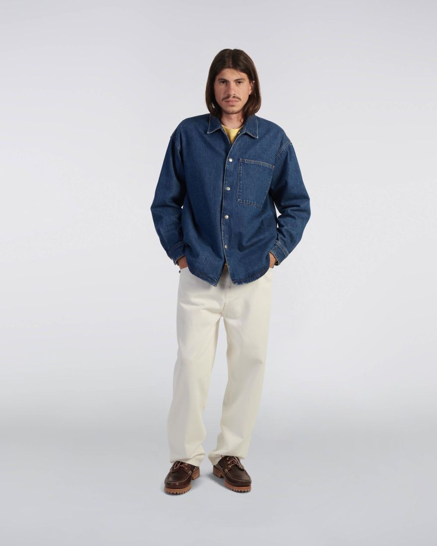 EDWIN Big Pocket Overshirt mid stone wash