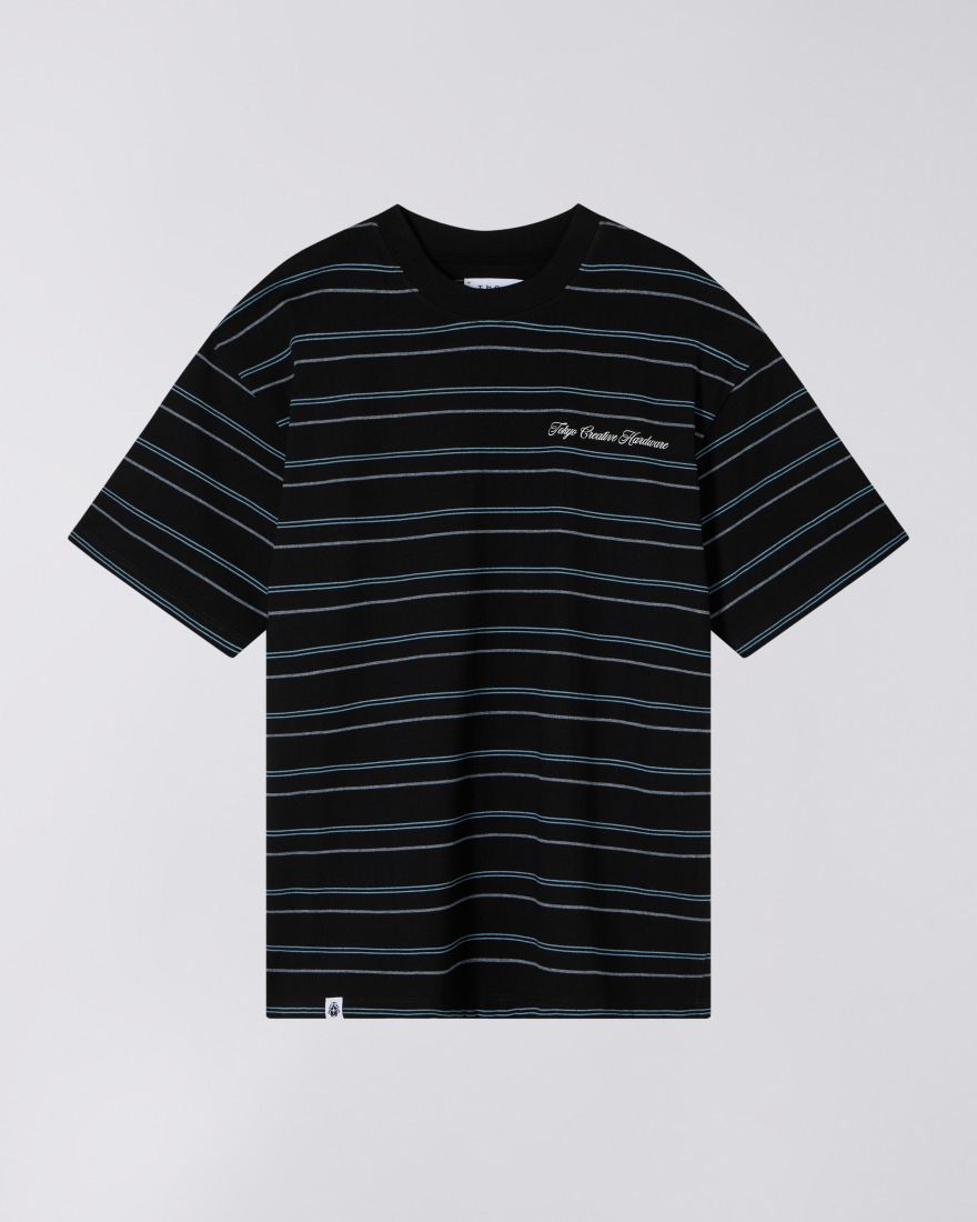 EDWIN Bolton T-Shirt Black / Blue
