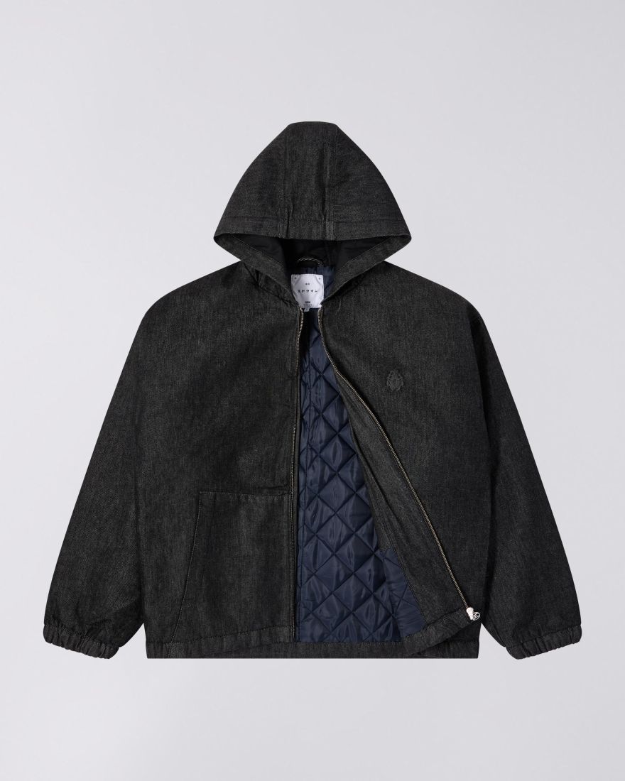 EDWIN Daimon Hooded Jacket Lined Rinsed