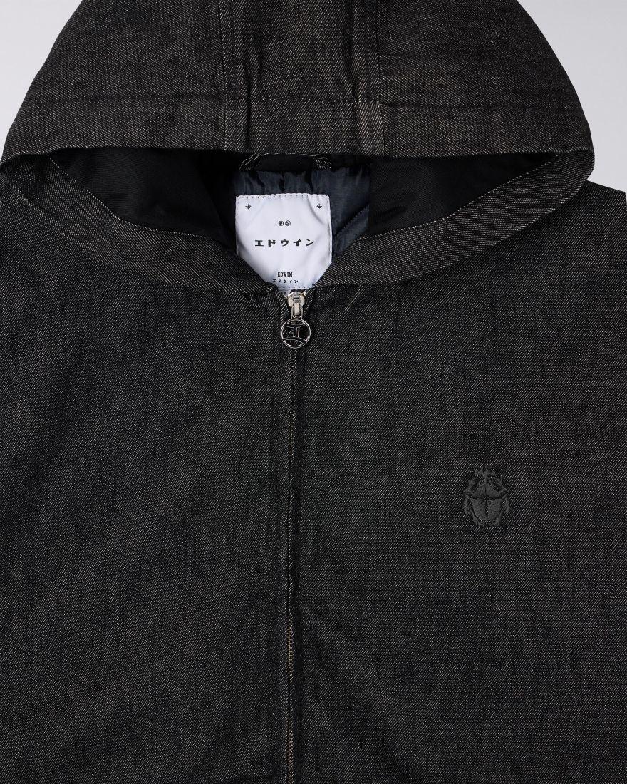 EDWIN Daimon Hooded Jacket Lined Rinsed