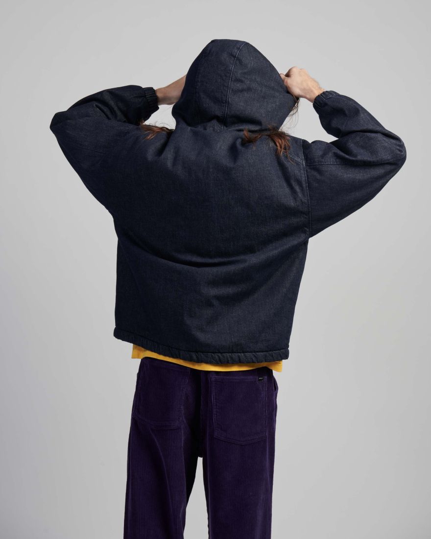 EDWIN Daimon Hooded Jacket Lined Rinsed