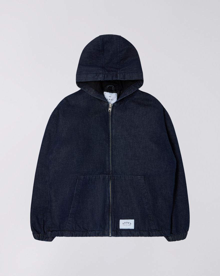 EDWIN Daimon Hooded Jacket Lined Rinsed