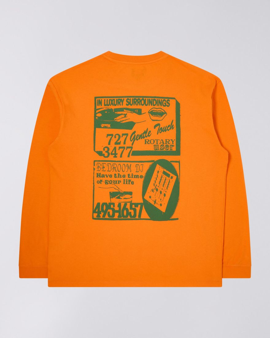 EDWIN Dee Joy Service T-Shirt LS Garment Washed