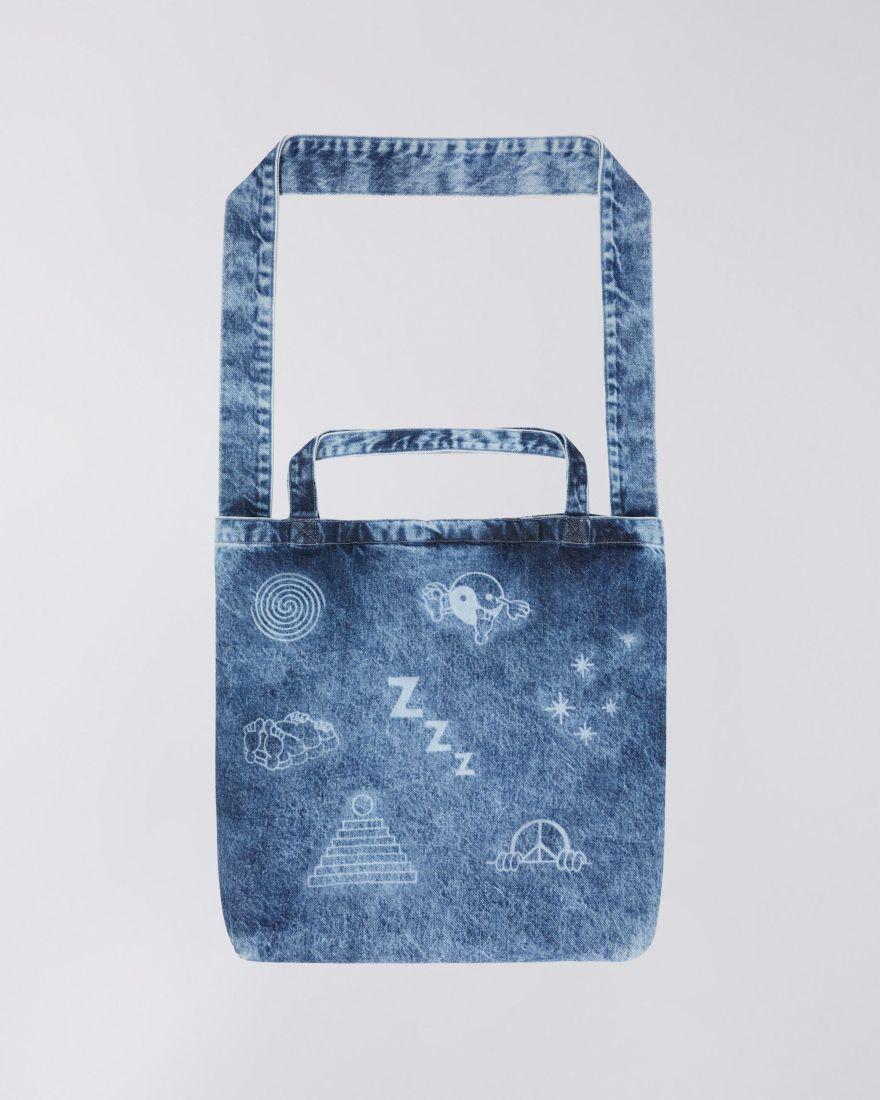 EDWIN Denim Tote Bag Cloub Bleach AOL ZZZEN Wash