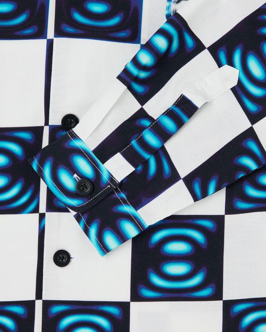 EDWIN Digital Check Shirt LS Garment Washed