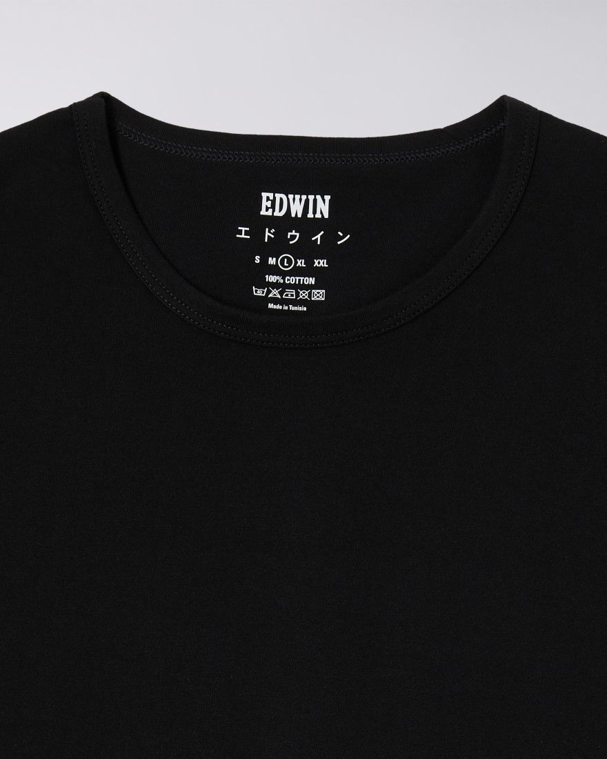 EDWIN Double Pack T-Shirt Black