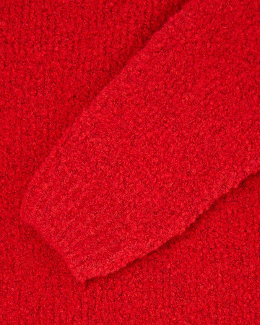 EDWIN Dun Textured Sweater Fiery Red