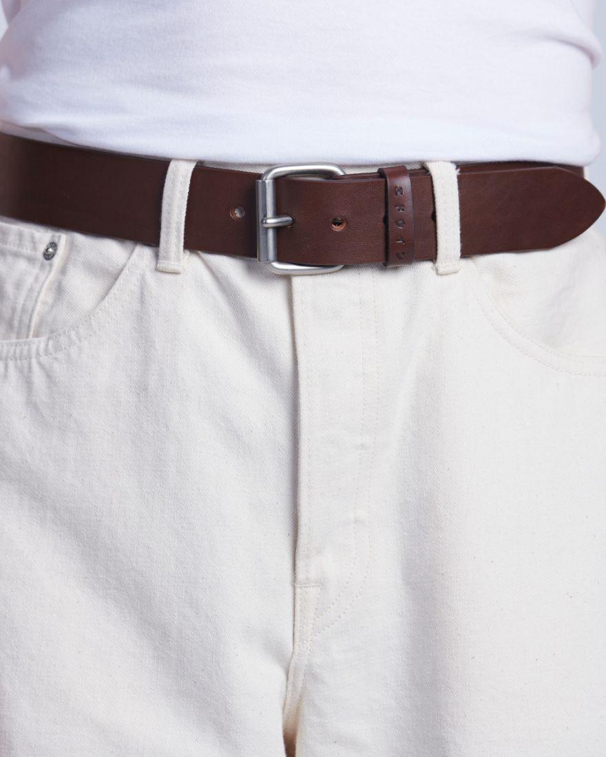 EDWIN Edwin Leather Belt Brown