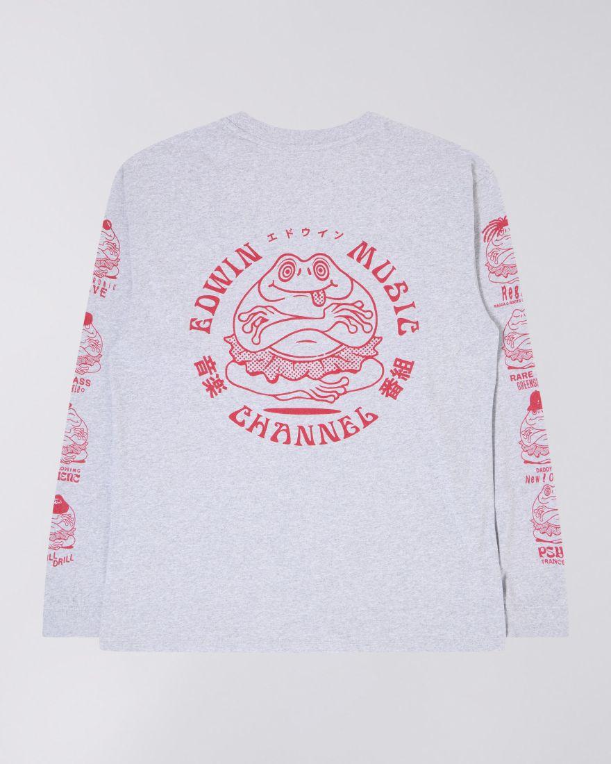EDWIN Edwin Music Channel T-Shirt LS Grey Marl