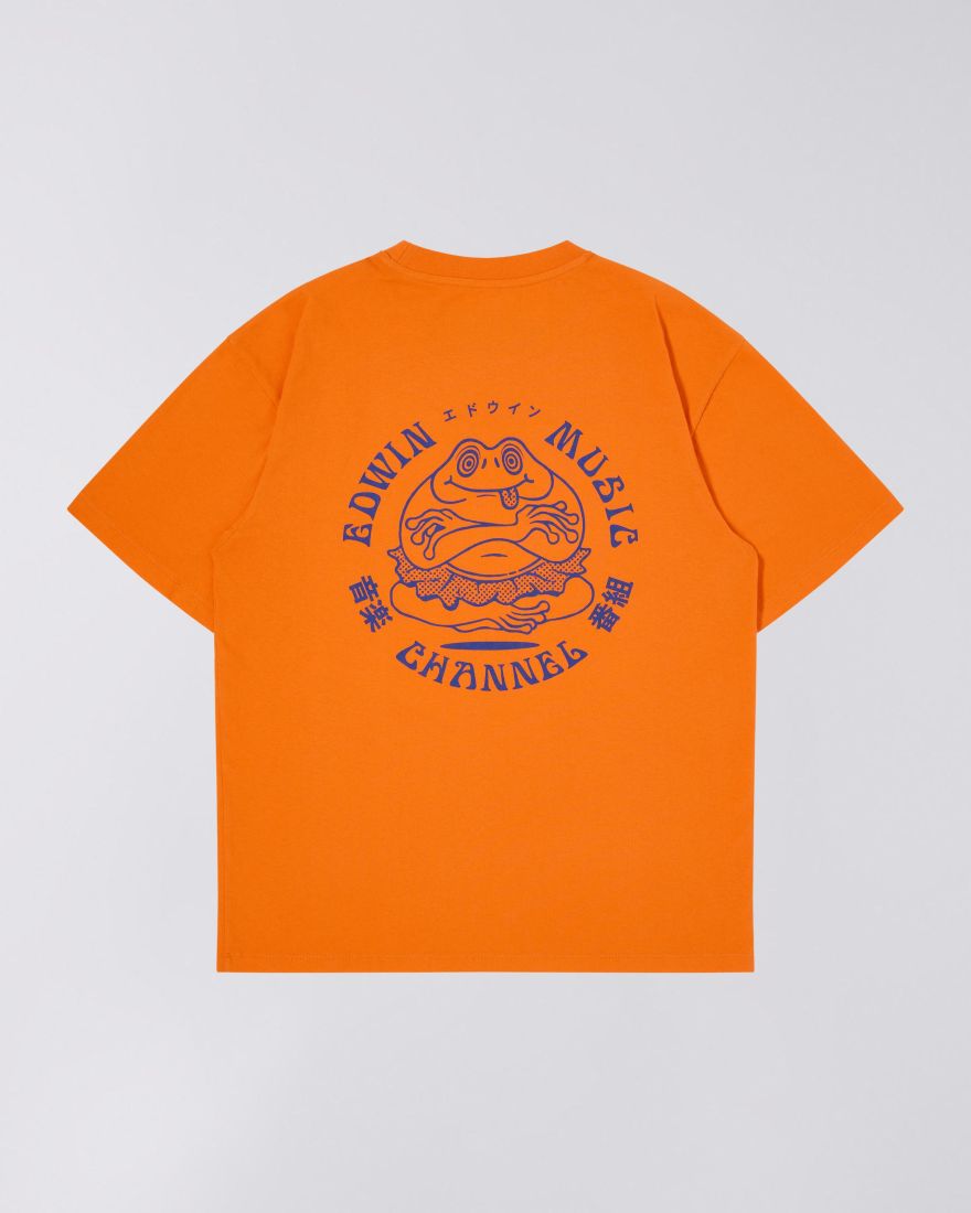 EDWIN Edwin Music Channel T-Shirt Orange Tiger