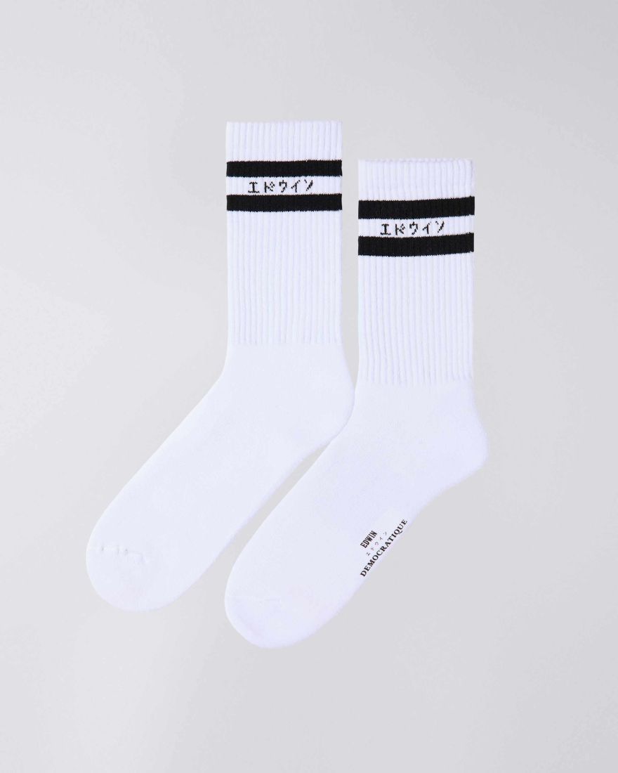 EDWIN Edwin X Democratique Tube sock White