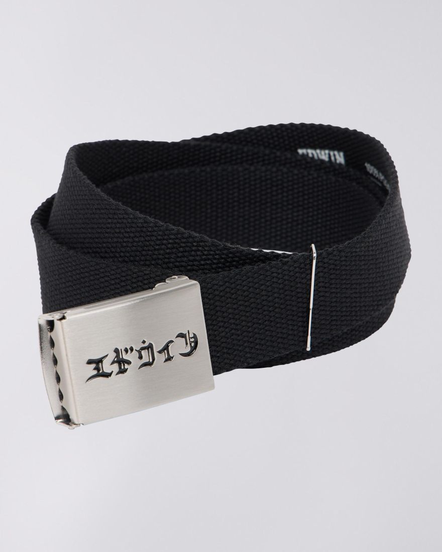 EDWIN Katakana Clip Belt Black