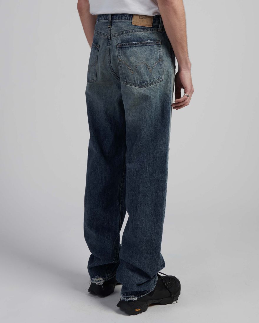 EDWIN Loose Jeans Mid Dark Used Remake