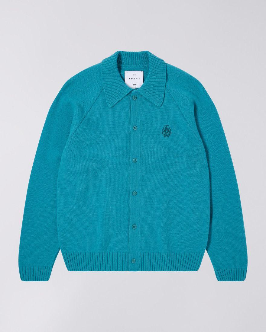 EDWIN Mars Polo Cardigan Baltic