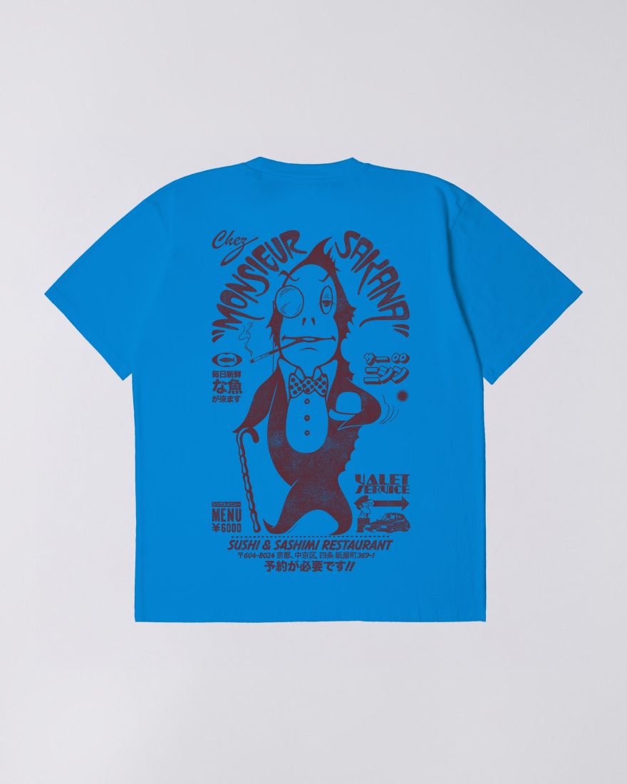 EDWIN Monsieur Sakana T-Shirt Directoire Blue
