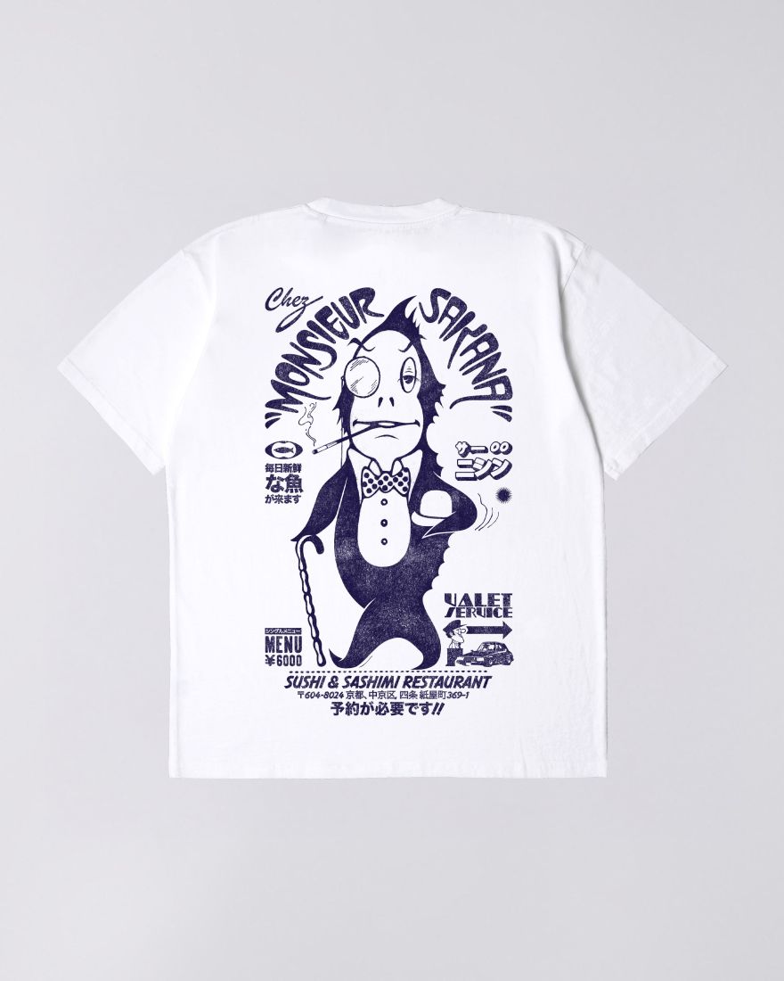 EDWIN Monsieur Sakana T-Shirt White