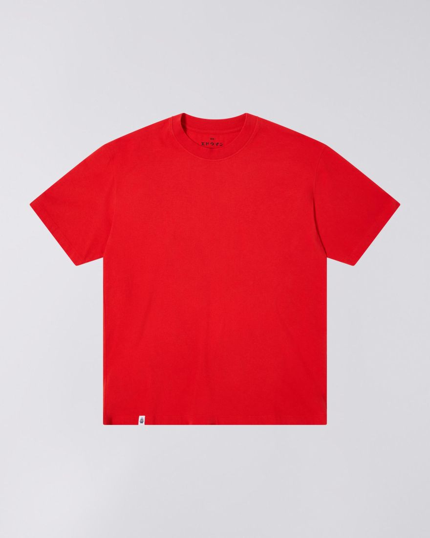 EDWIN Oversize Basic T-Shirt Fiery Red